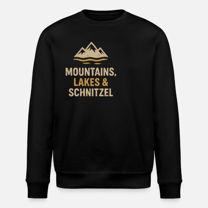 Berge, Seen & Schnitzel - Stanley/Stella Unisex Bio-Sweatshirt ROLLER - Schwarz