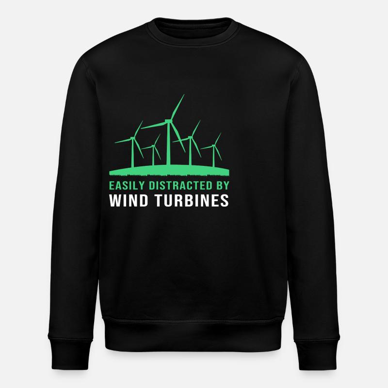 Énergie éolienne Éolienne Énergie éolienne - Sweat bio ROLLER Stanley/Stella Unisexe - noir