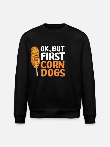 Corn dog - Stanley/Stella ROLLER Unisex Organic Sweatshirt - black