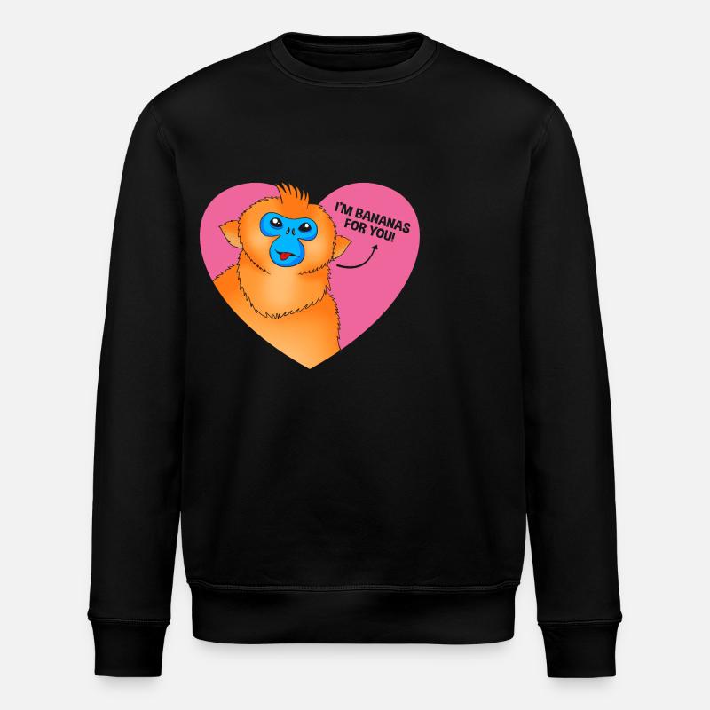 Snub-nosed monkey Monkey Chimpanzee - Stanley/Stella ROLLER Unisex Organic Sweatshirt - black