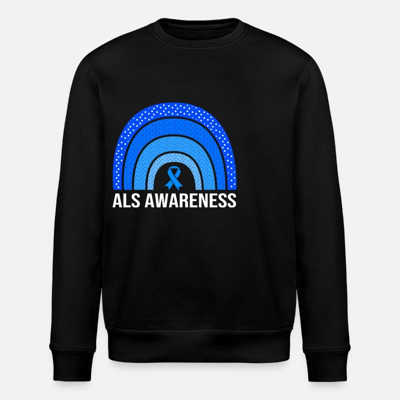 ALS nerve disease - Stanley/Stella ROLLER Unisex Organic Sweatshirt - black