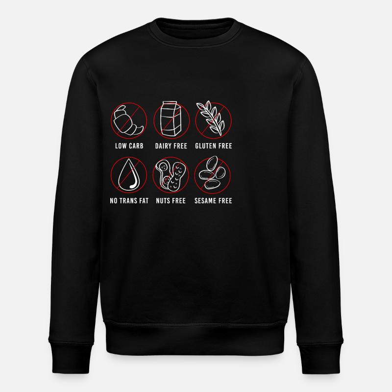 Allergie alimentaire - Sweat bio ROLLER Stanley/Stella Unisexe - noir