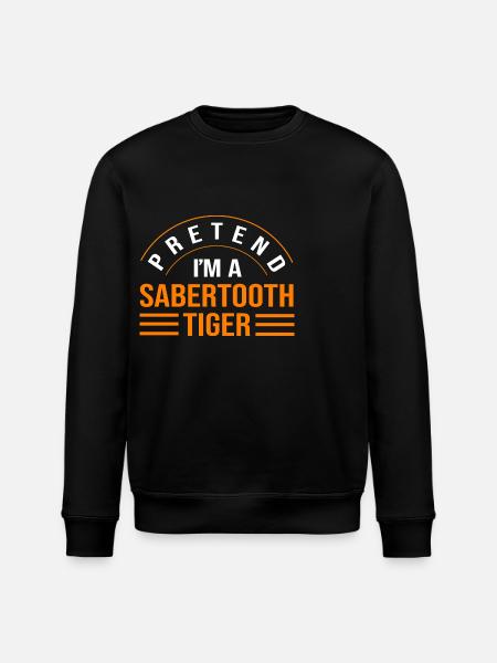 Prehistoric saber-toothed tiger - Stanley/Stella ROLLER Unisex Organic Sweatshirt - black