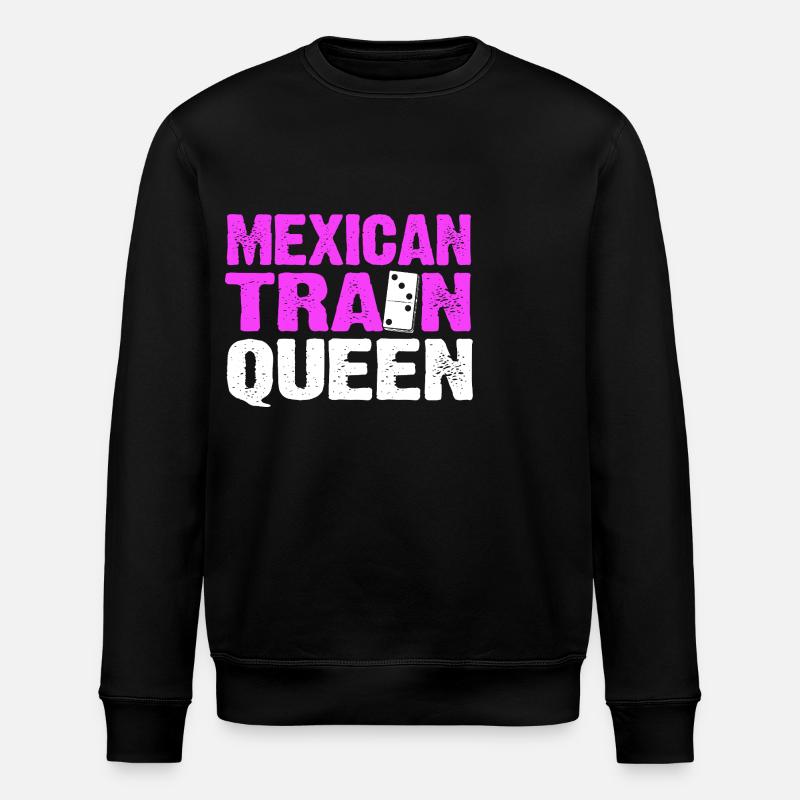 Domino Mexican Train - Stanley/Stella ROLLER Unisex Organic Sweatshirt - black
