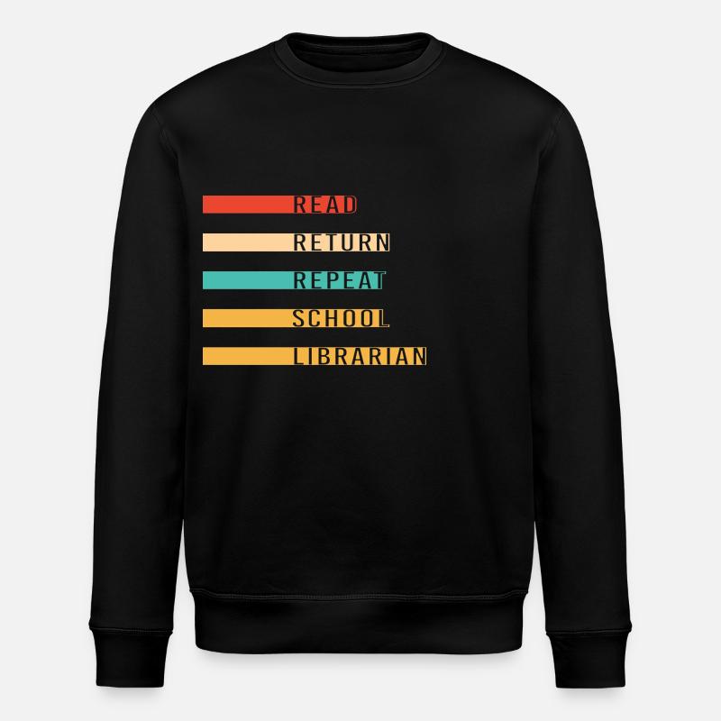 Leseratte Bibliothek Lesen - Stanley/Stella Unisex Bio-Sweatshirt ROLLER - Schwarz