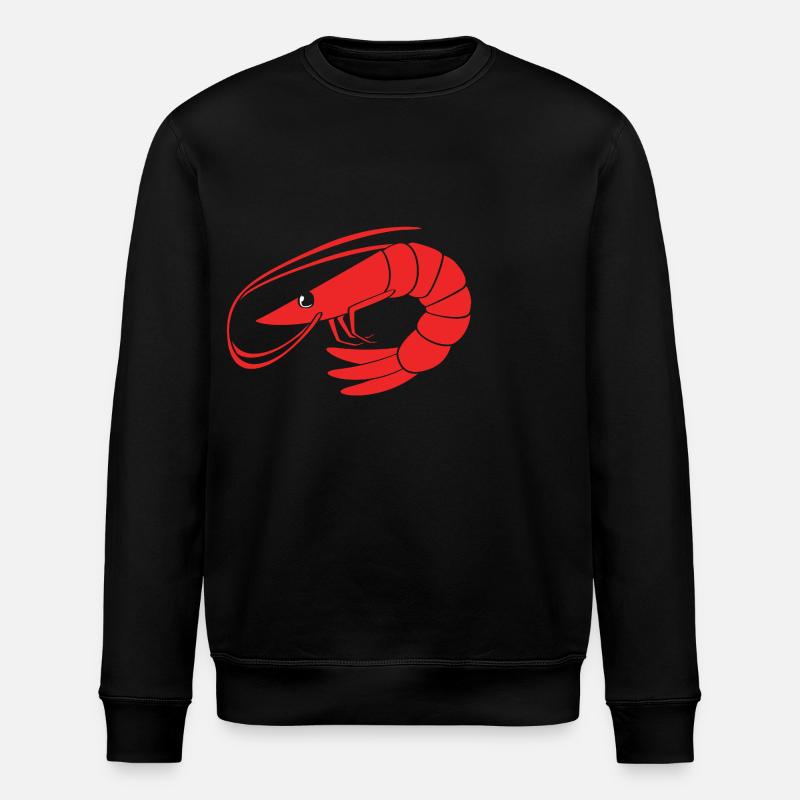 Shrimp, crawfish, seafood, crab - Stanley/Stella ROLLER Unisex Organic Sweatshirt - black