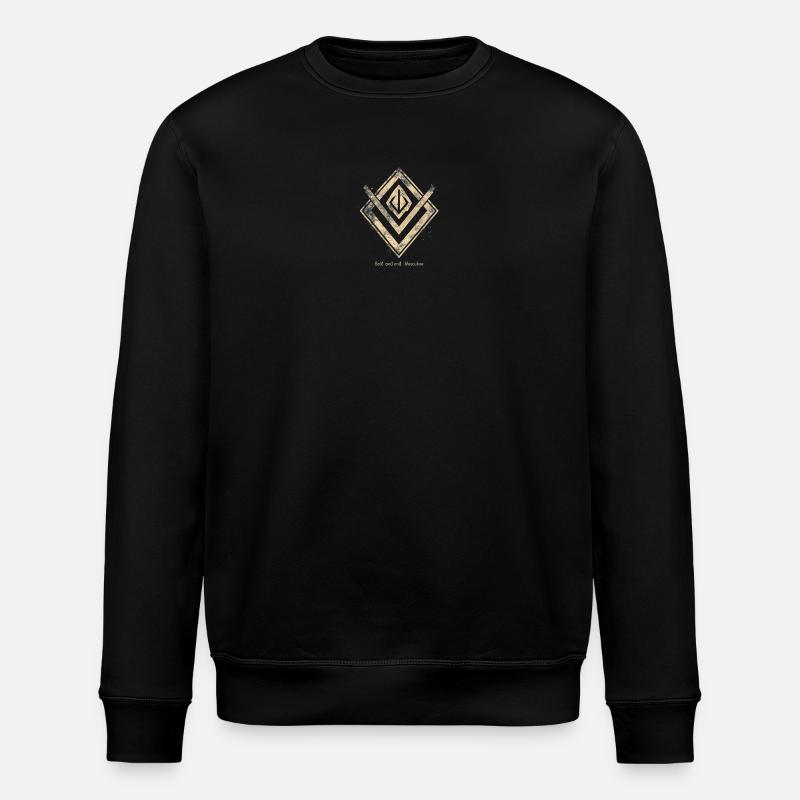 Emblème en diamant audacieux - Sweat bio ROLLER Stanley/Stella Unisexe - noir