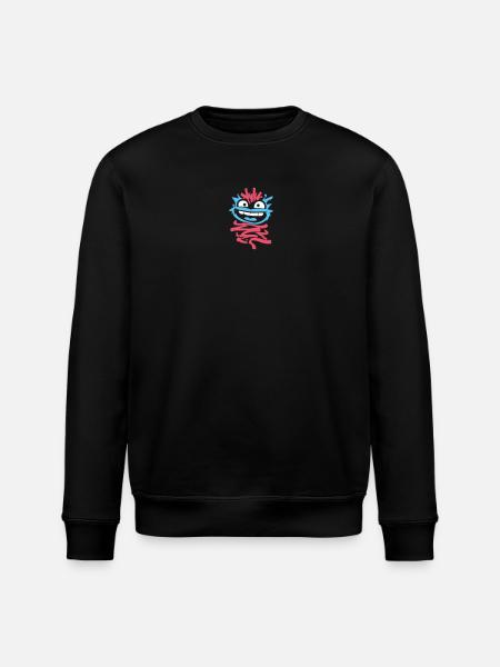 Little Monsters: Punk Monkey with Wink - Stanley/Stella ROLLER Unisex Organic Sweatshirt - black