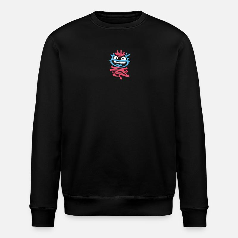 Kleine Monster: Punk-Affe mit Zwinkern - Stanley/Stella Unisex Bio-Sweatshirt ROLLER - Schwarz