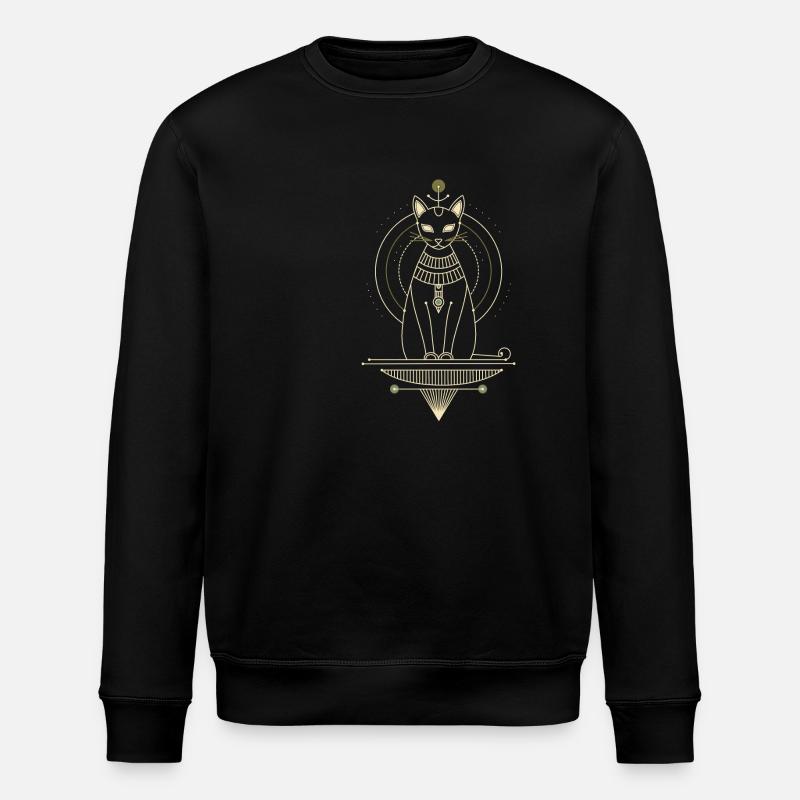 Bastet Egyptian Cat - Stanley/Stella ROLLER Unisex Organic Sweatshirt - black