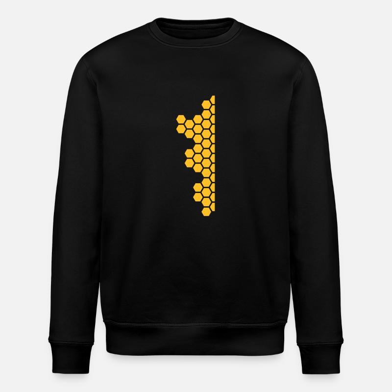 Honeycombs Pattern - Stanley/Stella ROLLER Unisex Organic Sweatshirt - black