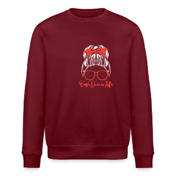 Schulbusfahrer Schulbus - Stanley/Stella Unisex Bio-Sweatshirt ROLLER - Burgunderrot - Vorne - Nik (191cm)