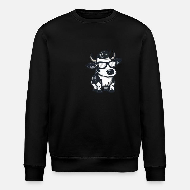 Kuh Tier - Stanley/Stella Unisex Bio-Sweatshirt ROLLER - Schwarz