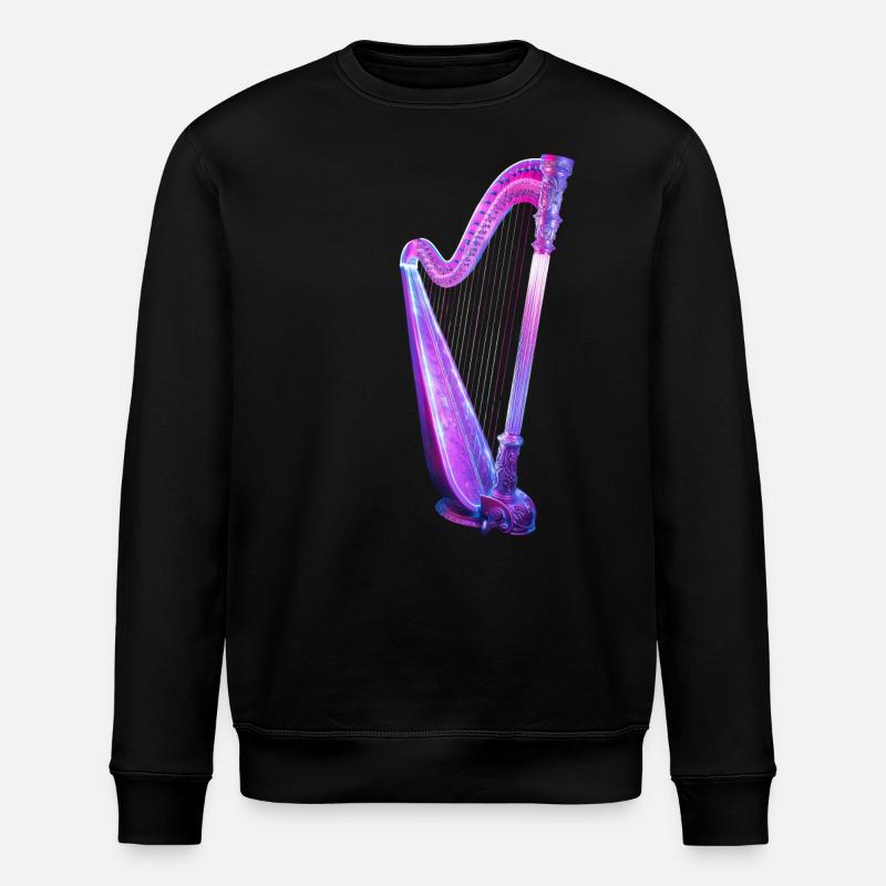 Harp - Stanley/Stella ROLLER Unisex Organic Sweatshirt - black