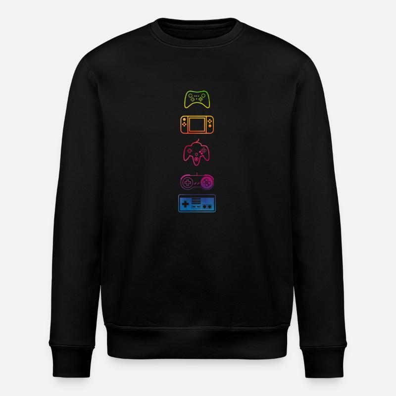 Classic Gaming controllers - Stanley/Stella ROLLER Unisex Organic Sweatshirt - black