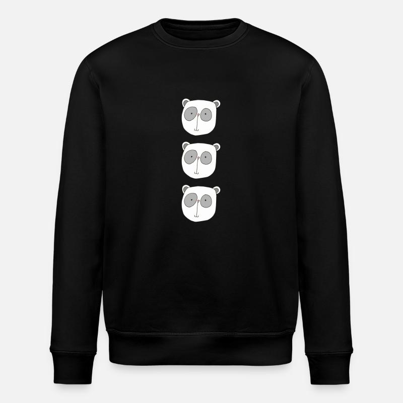 Koala Bear Triple - Stanley/Stella ROLLER Unisex Organic Sweatshirt - black