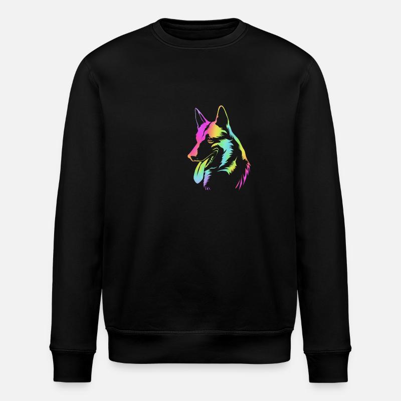 Belgischer Malinois - Stanley/Stella Unisex Bio-Sweatshirt ROLLER - Schwarz