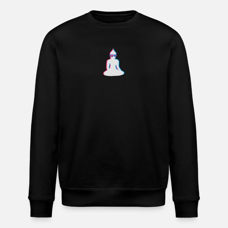 3D Bouddha avec lunettes 3D - Sweat bio ROLLER Stanley/Stella Unisexe - noir
