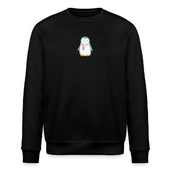 Pinguin Punkte skandinavisch Kinderzimmer Kinder - Stanley/Stella Unisex Bio-Sweatshirt ROLLER - Schwarz - Vorne - Nik (191cm)