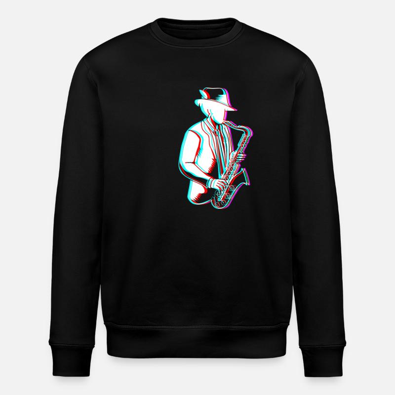 Saxophon Saxophonist - Stanley/Stella Unisex Bio-Sweatshirt ROLLER - Schwarz