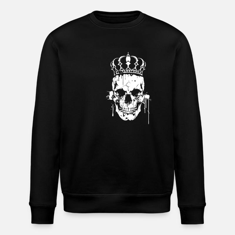 King Skull Crown - Stanley/Stella ROLLER Unisex Organic Sweatshirt - black