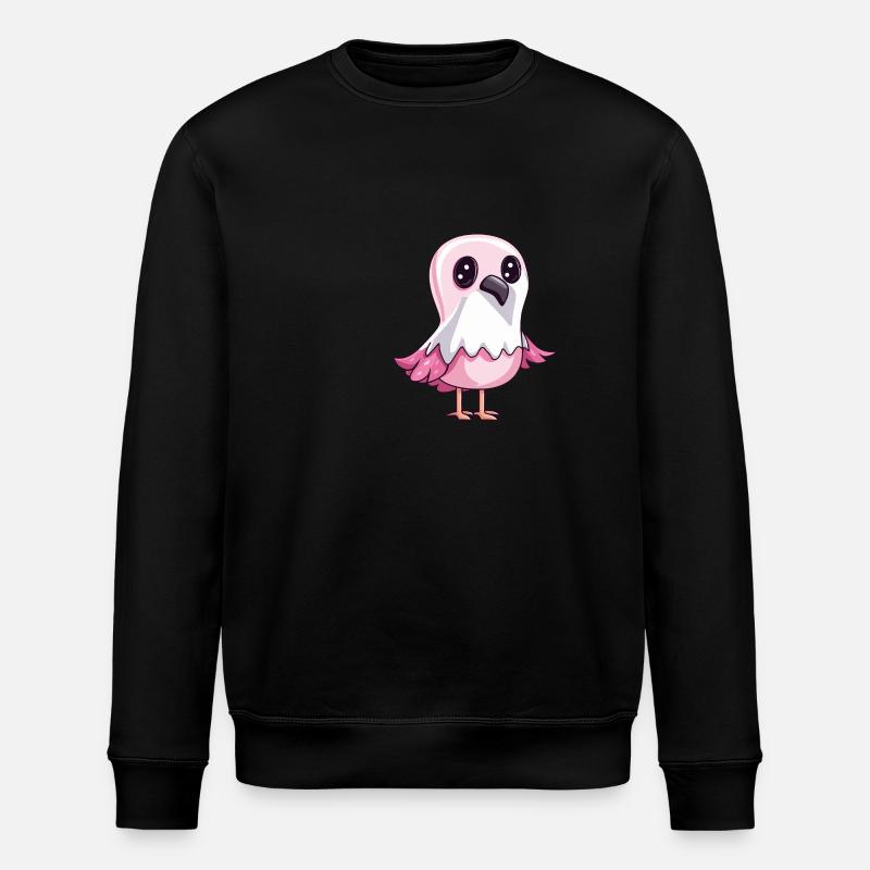 Flamingo Halloween Funny Ghost - Stanley/Stella ROLLER Unisex Organic Sweatshirt - black
