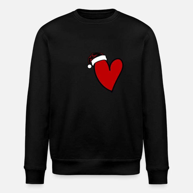 Coeur Noël - Sweat bio ROLLER Stanley/Stella Unisexe - noir