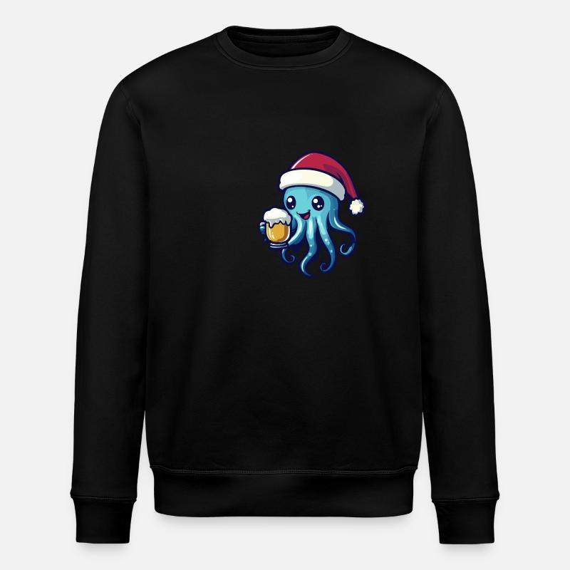 Méduse Bière Noël - Sweat bio ROLLER Stanley/Stella Unisexe - noir