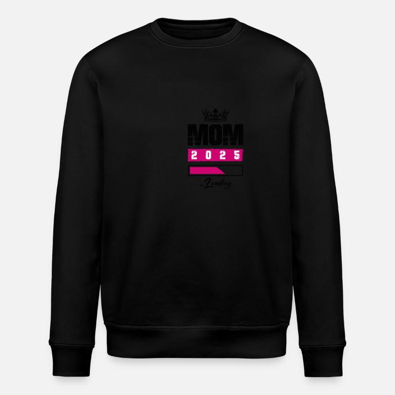 Mama 2025 Loading Mom - Stanley/Stella ROLLER Unisex Organic Sweatshirt - black