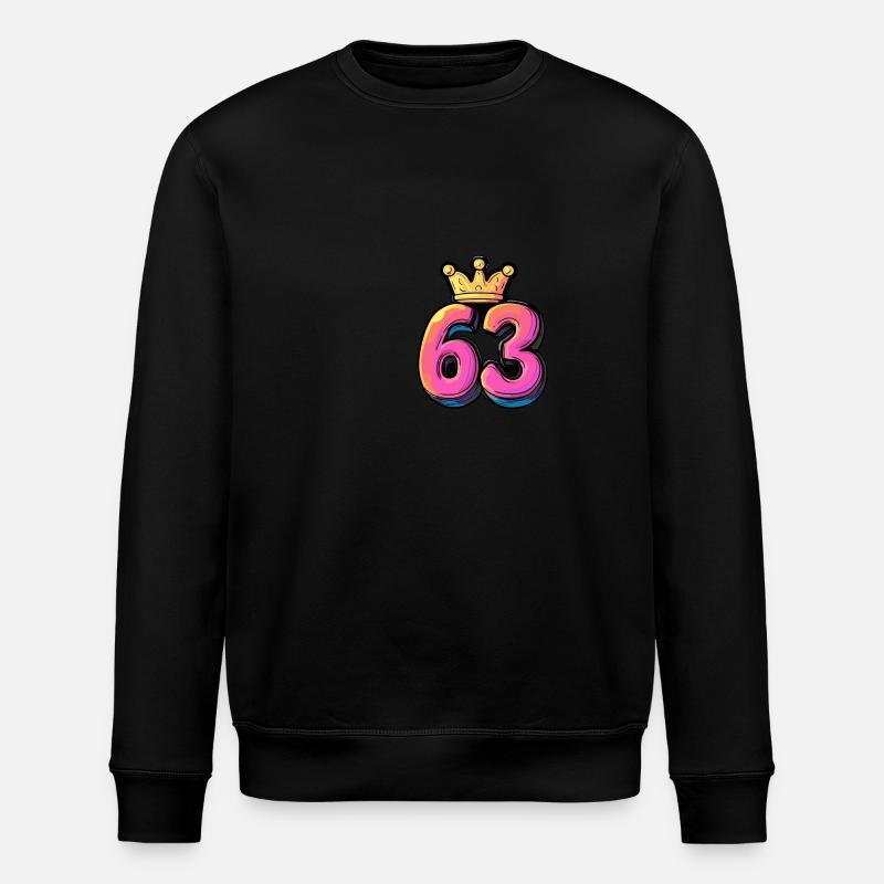 63 Number Krone - Stanley/Stella ROLLER Unisex Organic Sweatshirt - black