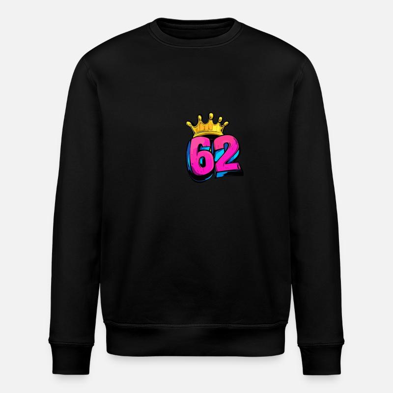 62 Number Crown - Stanley/Stella ROLLER Unisex Organic Sweatshirt - black