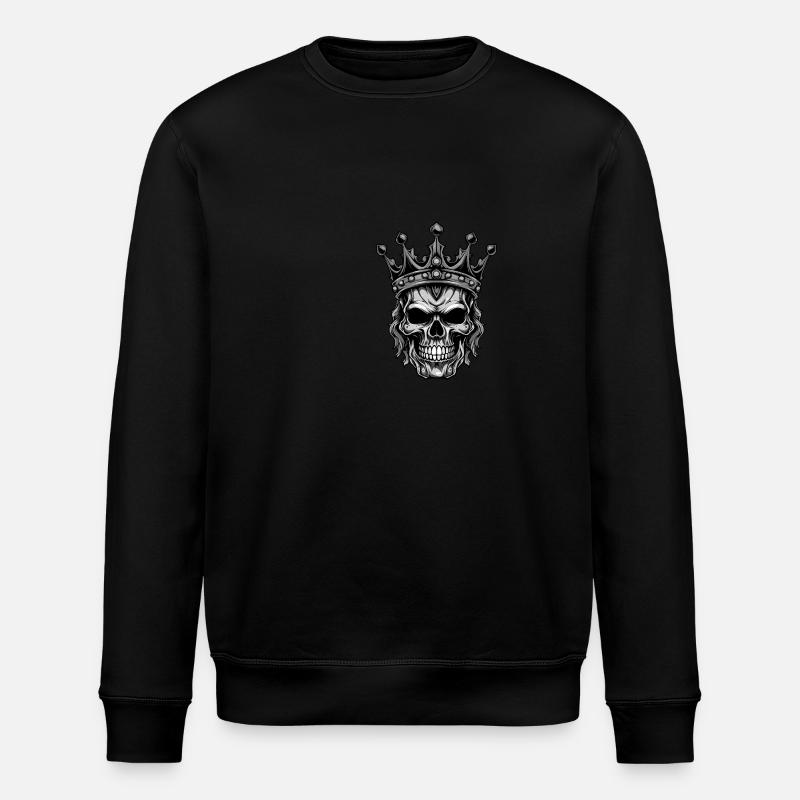 Crâne Roi Couronne - Sweat bio ROLLER Stanley/Stella Unisexe - noir
