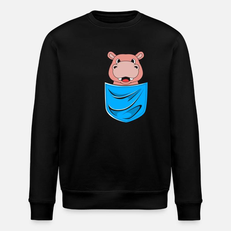 Nilpferd - Stanley/Stella Unisex Bio-Sweatshirt ROLLER - Schwarz