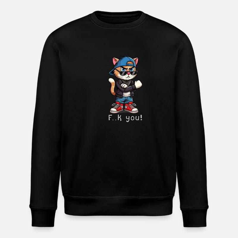 F.. k dich! - Stanley/Stella Unisex Bio-Sweatshirt ROLLER - Schwarz