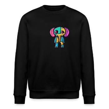 Elefant Halloween Tier - Stanley/Stella Unisex Bio-Sweatshirt ROLLER - Schwarz - Vorne - Nik (191cm)