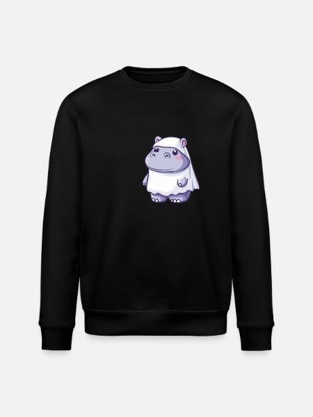 Nilpferd Halloween Lustig Geist - Stanley/Stella Unisex Bio-Sweatshirt ROLLER - Schwarz