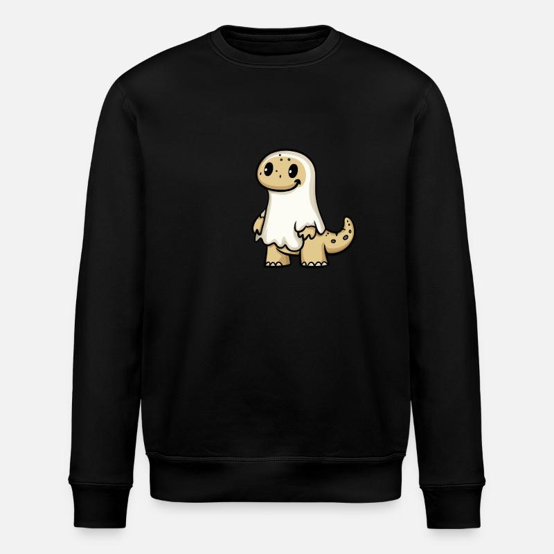 Dinosaur brontosaurus Halloween ghost - Stanley/Stella ROLLER Unisex Organic Sweatshirt - black