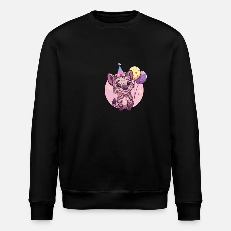 Hyena Birthday Comic - Stanley/Stella ROLLER Unisex Organic Sweatshirt - black