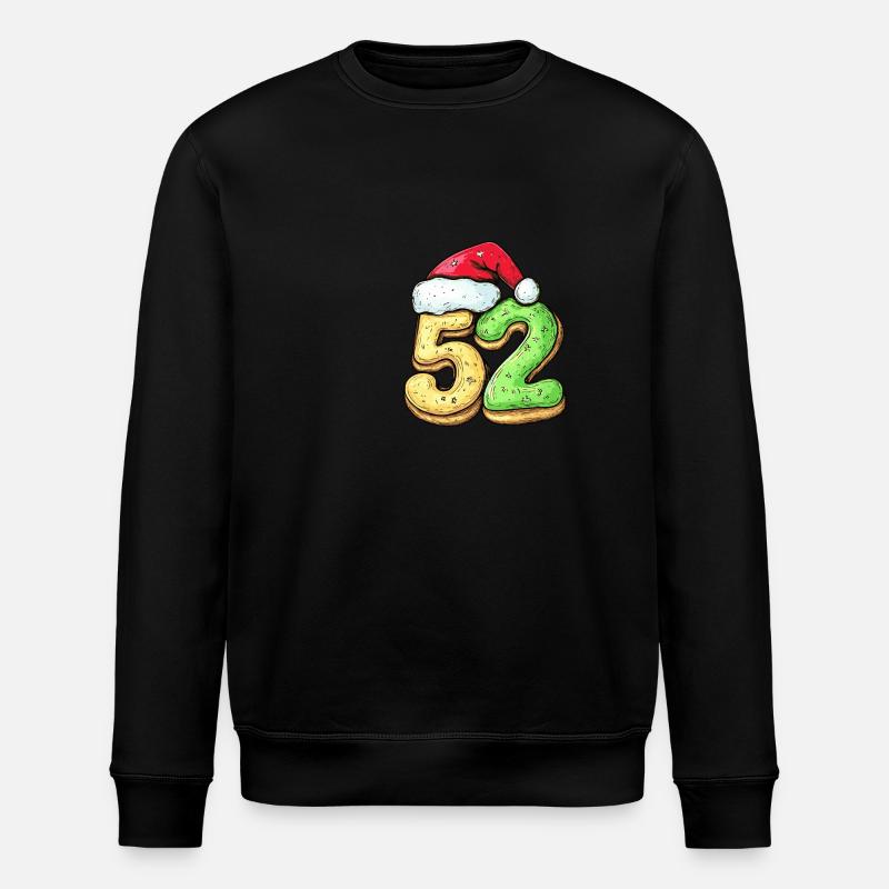52 Number Christmas - Stanley/Stella ROLLER Unisex Organic Sweatshirt - black