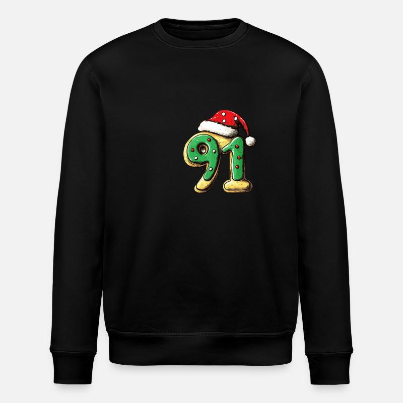 91 Numéro Noël - Sweat bio ROLLER Stanley/Stella Unisexe - noir