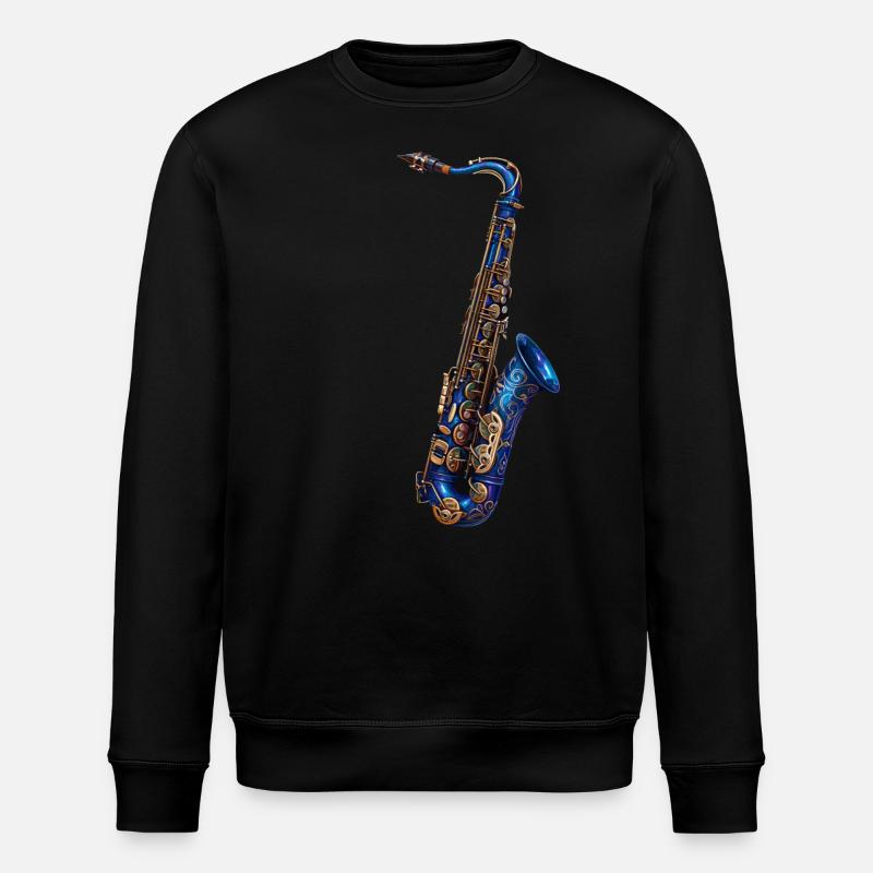 Saxophone - Stanley/Stella ROLLER Unisex Organic Sweatshirt - black
