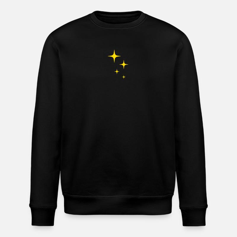 Sparkle glitter stars - Stanley/Stella ROLLER Unisex Organic Sweatshirt - black
