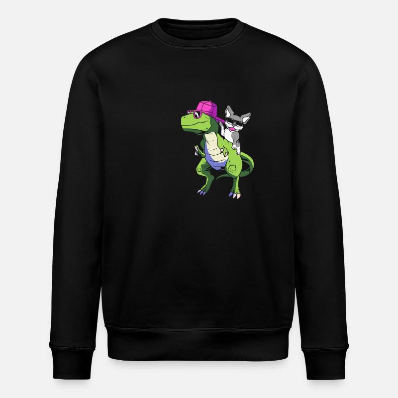 Boston Terrier - Stanley/Stella Unisex Bio-Sweatshirt ROLLER - Schwarz