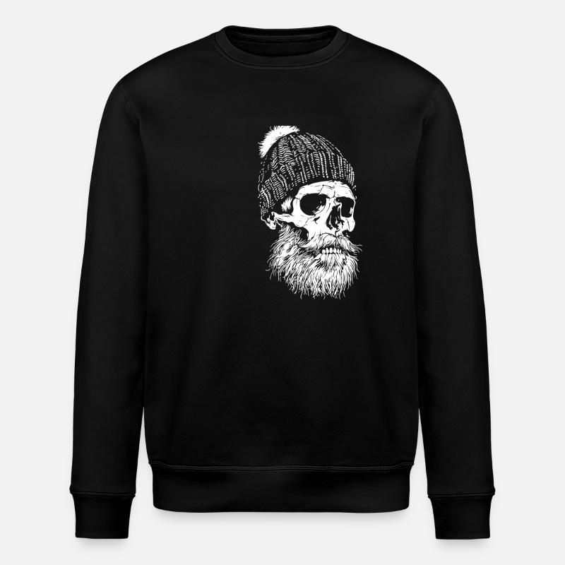 Lumberjack Skull Lumberjack - Stanley/Stella ROLLER Unisex Organic Sweatshirt - black