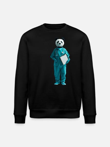 Panda - Stanley/Stella Unisex Bio-Sweatshirt ROLLER - Schwarz