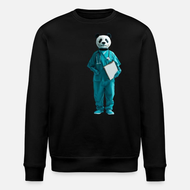 Panda - Stanley/Stella Unisex Bio-Sweatshirt ROLLER - Schwarz