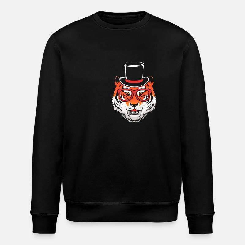 Säbelzahntiger - Stanley/Stella Unisex Bio-Sweatshirt ROLLER - Schwarz