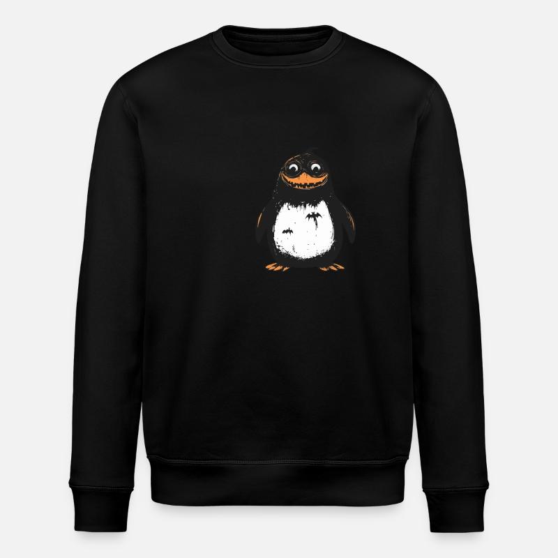 Pinguin Halloween Comic Lustig - Stanley/Stella Unisex Bio-Sweatshirt ROLLER - Schwarz