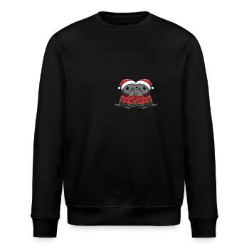 Robbe Tier Weihnachten Team - Stanley/Stella Unisex Bio-Sweatshirt ROLLER - Schwarz - Vorne - Nik (191cm)