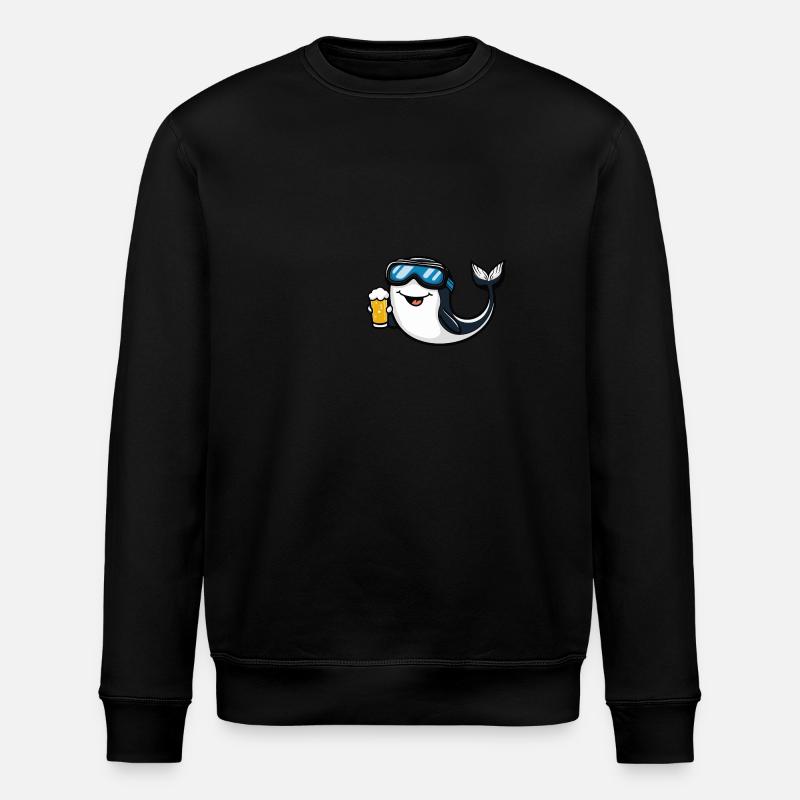 Bière de ski baleine - Sweat bio ROLLER Stanley/Stella Unisexe - noir